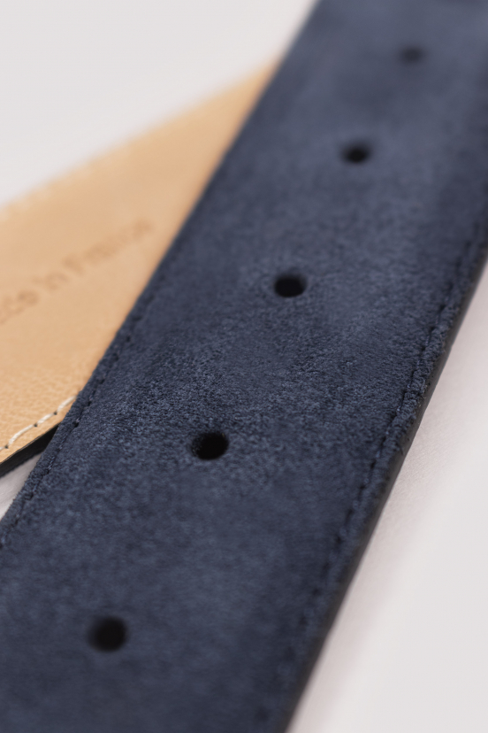 Blue Suede Leather Belt